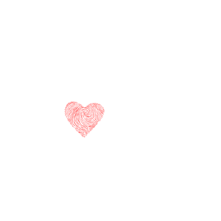 Logo Signature d'Amour avec une empeinte de doigt en forme de coeur